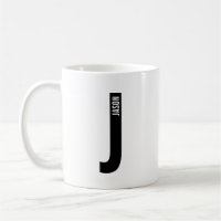 Modernes Personalisiertes Fettmonogramm und Name