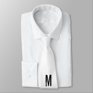 Modernes Personalisiertes Fettmonogramm und Name Krawatte