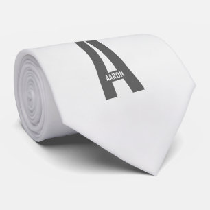 Modernes Personalisiertes Fettmonogramm und Name Krawatte