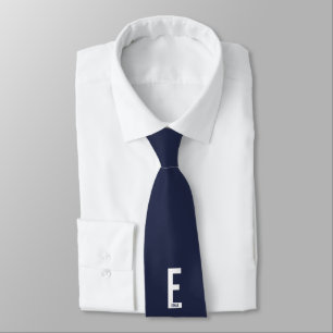 Modernes Personalisiertes Fettmonogramm und Name Krawatte