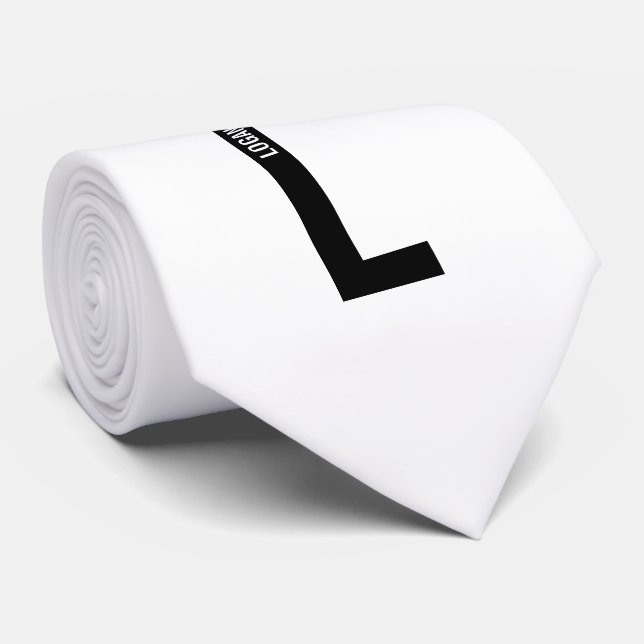 Modernes Personalisiertes Fettmonogramm und Name Krawatte (Gerollt)