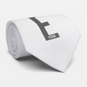 Modernes Personalisiertes Fettmonogramm und Name Krawatte