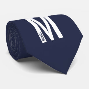 Modernes Personalisiertes Fettmonogramm und Name Krawatte