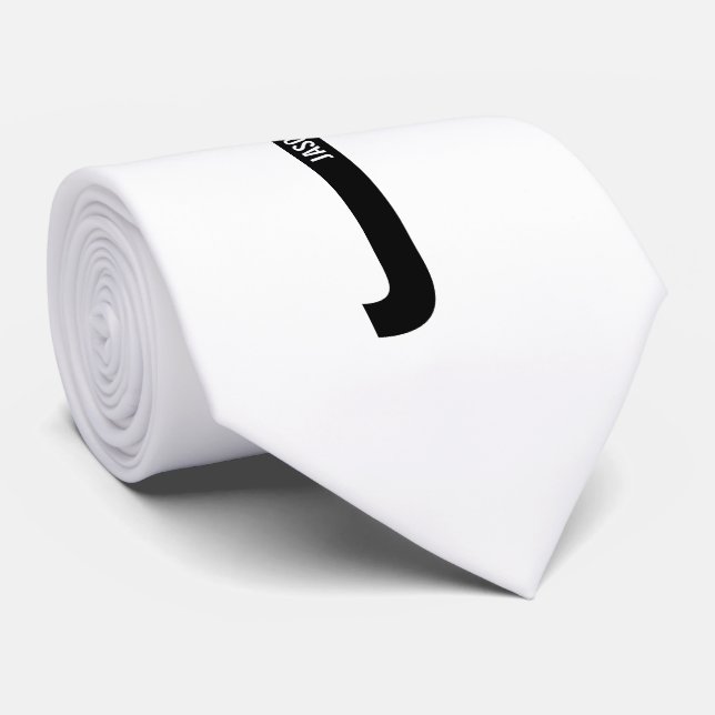 Modernes Personalisiertes Fettmonogramm und Name Krawatte (Gerollt)