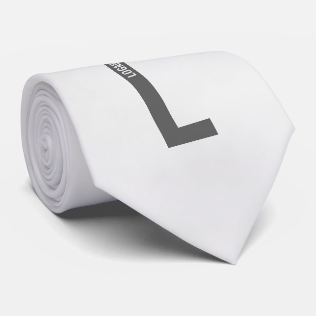 Modernes Personalisiertes Fettmonogramm und Name Krawatte (Gerollt)