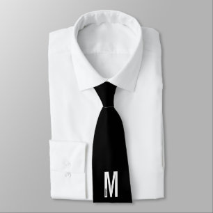 Modernes Personalisiertes Fettmonogramm und Name Krawatte