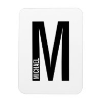 Modernes Personalisiertes Fettmonogramm und Name