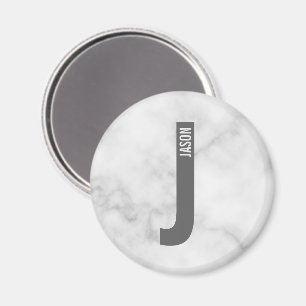 Modernes Personalisiertes Fettmonogramm und Name Magnet