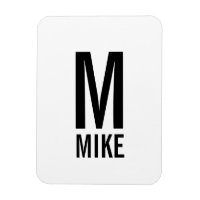 Modernes Personalisiertes Fettmonogramm und Name