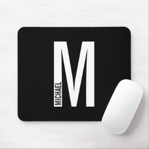 Modernes Personalisiertes Fettmonogramm und Name Mousepad
