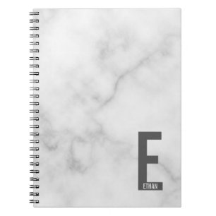 Modernes Personalisiertes Fettmonogramm und Name Notizblock