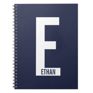 Modernes Personalisiertes Fettmonogramm und Name Notizblock