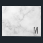 Modernes Personalisiertes Fettmonogramm und Name Notizblock<br><div class="desc">Modernes Monogram Design mit personalisiertem Monogramm-Buchstaben "M" und Namen im modernen fett formatierten Sans Serif Schriftart Stil.</div>