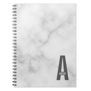 Modernes Personalisiertes Fettmonogramm und Name Notizblock