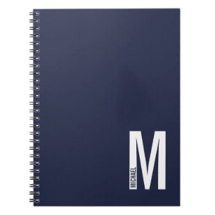 Modernes Personalisiertes Fettmonogramm und Name Notizblock