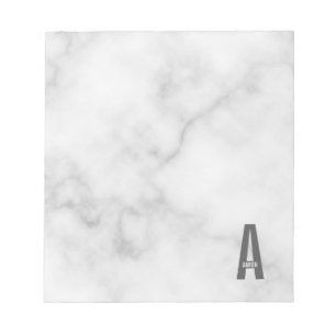 Modernes Personalisiertes Fettmonogramm und Name Notizblock