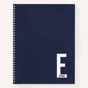 Modernes Personalisiertes Fettmonogramm und Name Notizbuch