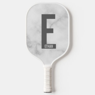 Modernes Personalisiertes Fettmonogramm und Name Pickleball Schläger