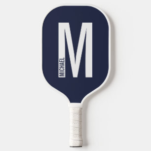 Modernes Personalisiertes Fettmonogramm und Name Pickleball Schläger