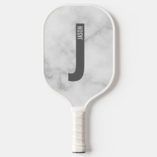 Modernes Personalisiertes Fettmonogramm und Name Pickleball Schläger