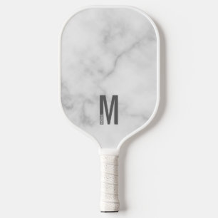 Modernes Personalisiertes Fettmonogramm und Name Pickleball Schläger