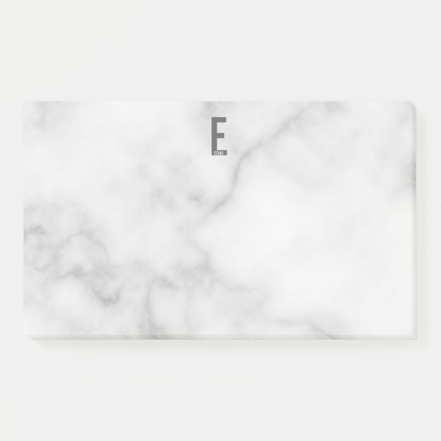 Modernes Personalisiertes Fettmonogramm und Name Post-it Klebezettel (Vorderseite)