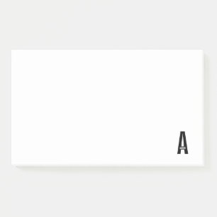 Modernes Personalisiertes Fettmonogramm und Name Post-it Klebezettel