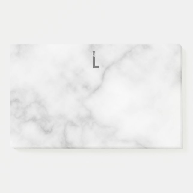 Modernes Personalisiertes Fettmonogramm und Name Post-it Klebezettel (Vorderseite)
