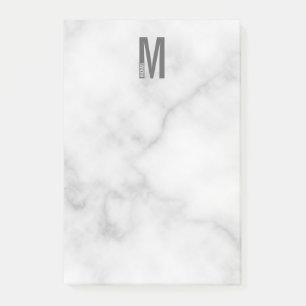 Modernes Personalisiertes Fettmonogramm und Name Post-it Klebezettel