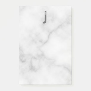 Modernes Personalisiertes Fettmonogramm und Name Post-it Klebezettel