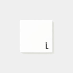 Modernes Personalisiertes Fettmonogramm und Name Post-it Klebezettel