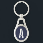 Modernes Personalisiertes Fettmonogramm und Name Schlüsselanhänger<br><div class="desc">Modernes Monogram Design mit personalisiertem Monogramm Buchstaben "A" und Namen im modernen fett formatierten Sans Serif Schriftart Stil. Perfektes Geschenk für ihn,  Vatertagsgeschenk,  Trauzeuge Geschenk und vieles mehr.</div>