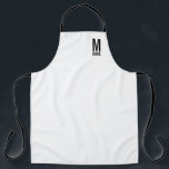 Modernes Personalisiertes Fettmonogramm und Name Schürze<br><div class="desc">Modernes Schwarz-Weiß-Monogramm-Design mit personalisiertem Monogramm und Namen im modernen fett formatierten Sans Serif Schriftart Stil. Einzigartiges Geschenk für Vater,  Ehemann,  Großeltern und mehr.</div>