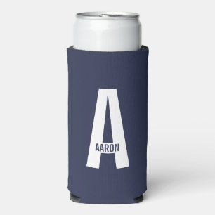 Modernes Personalisiertes Fettmonogramm und Name Selters Dosenkühler