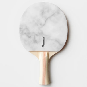Modernes Personalisiertes Fettmonogramm und Name Tischtennis Schläger