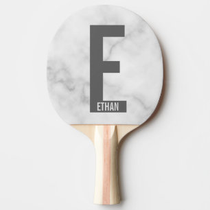Modernes Personalisiertes Fettmonogramm und Name Tischtennis Schläger