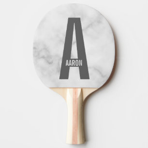 Modernes Personalisiertes Fettmonogramm und Name Tischtennis Schläger