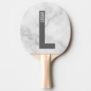 Modernes Personalisiertes Fettmonogramm und Name Tischtennis Schläger