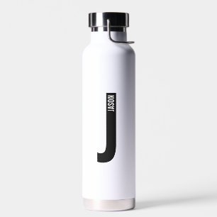 Modernes Personalisiertes Fettmonogramm und Name Trinkflasche
