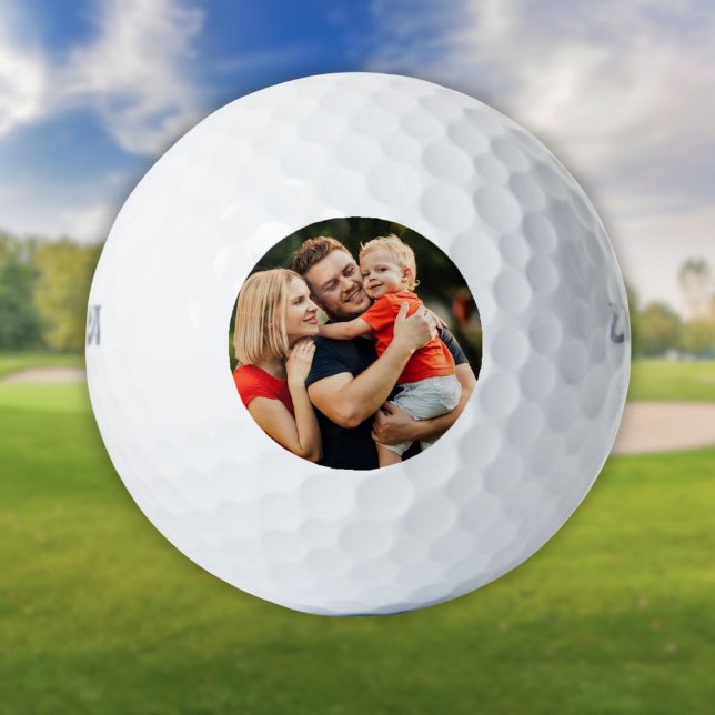 Modernes Personalisiertes Foto Golfball (Modern Custom Personalized Photo Golf Balls)