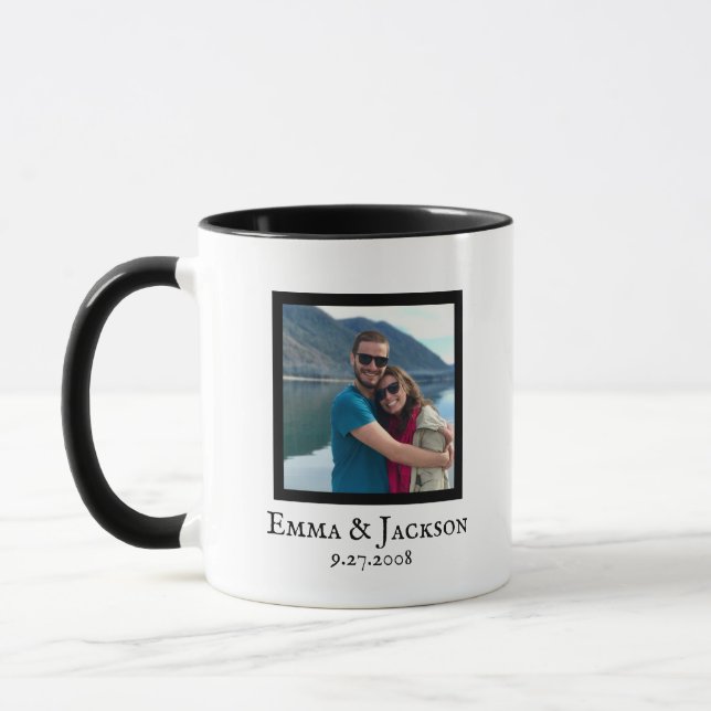 Modernes Personalisiertes Foto Kaffee Tasse (Links)