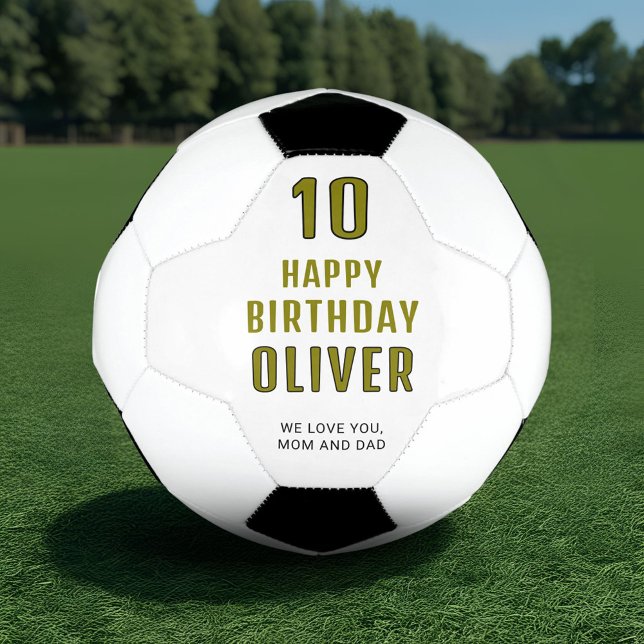 Modernes Personalisiertes Glück zum Geburtstag Fußball (Von Creator hochgeladen)