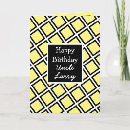 Modernes Personalisiertes Happy Birthday Uncle Karte