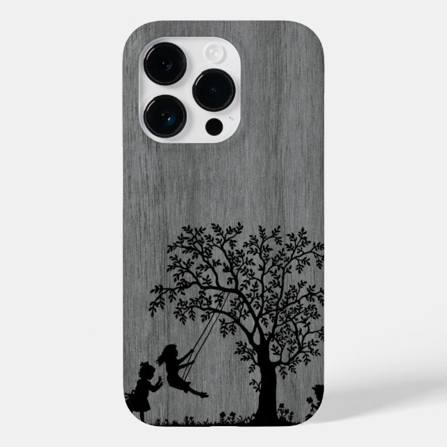 Modernes, personalisiertes Holz Case-Mate iPhone Hülle (Rückseite)
