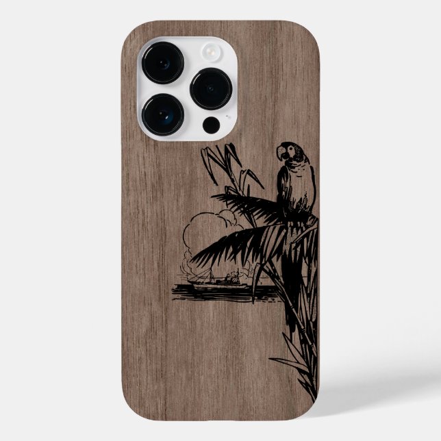 Modernes, personalisiertes Holz Case-Mate iPhone Hülle (Rückseite)