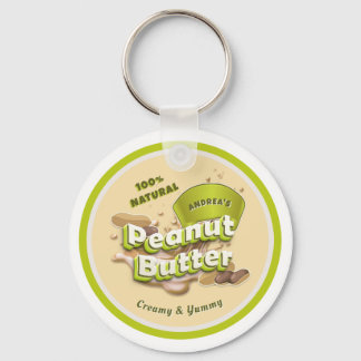 Modernes Personalisiertes Logo für Erdnussbutter Schlüsselanhänger