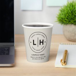 Modernes Personalisiertes Logo-Geschäft Pappbecher