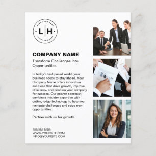 Modernes Personalisiertes Logo-White Business Flyer