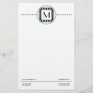 Modernes personalisiertes mit Monogramm Briefpapier