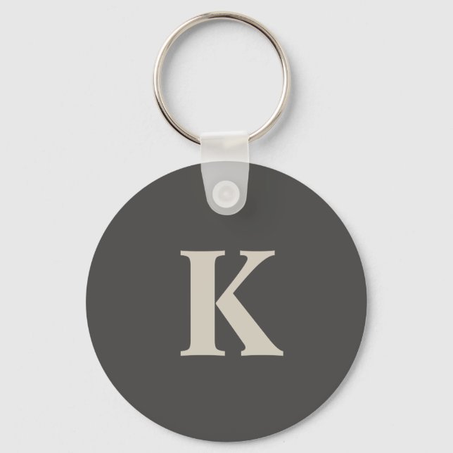 Modernes personalisiertes Mit Monogramm Schlüsselanhänger (Vorderseite)